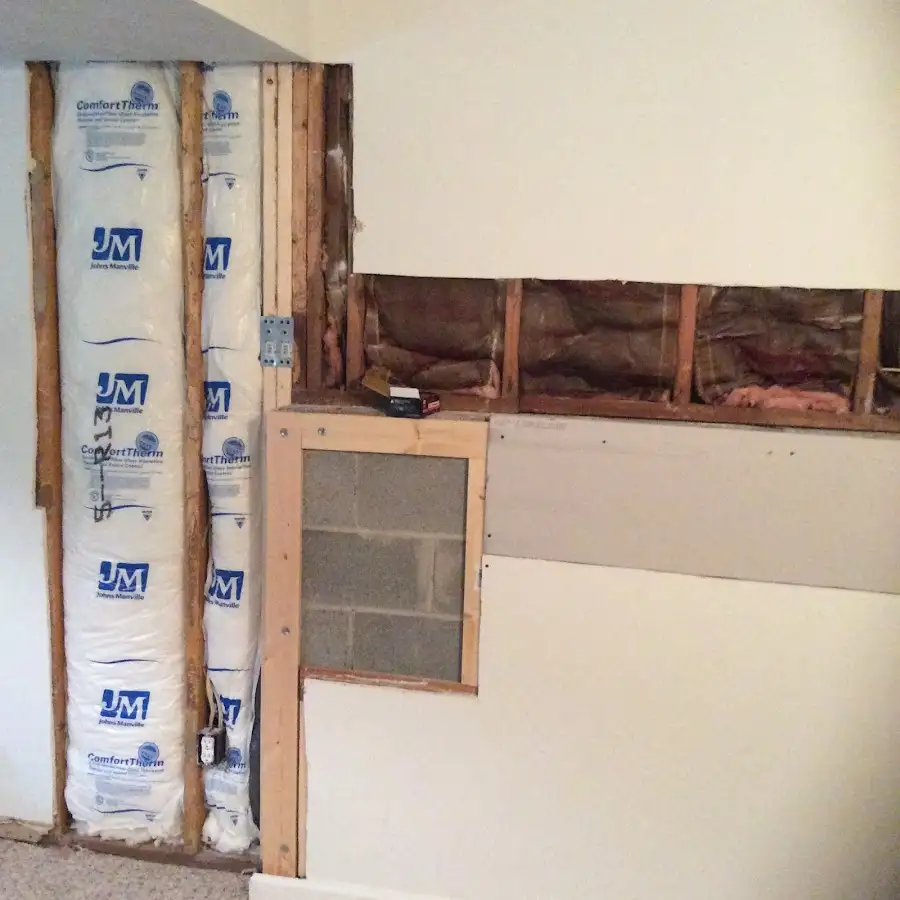 Wall insulation replacement during Structural Drying in Purcellville